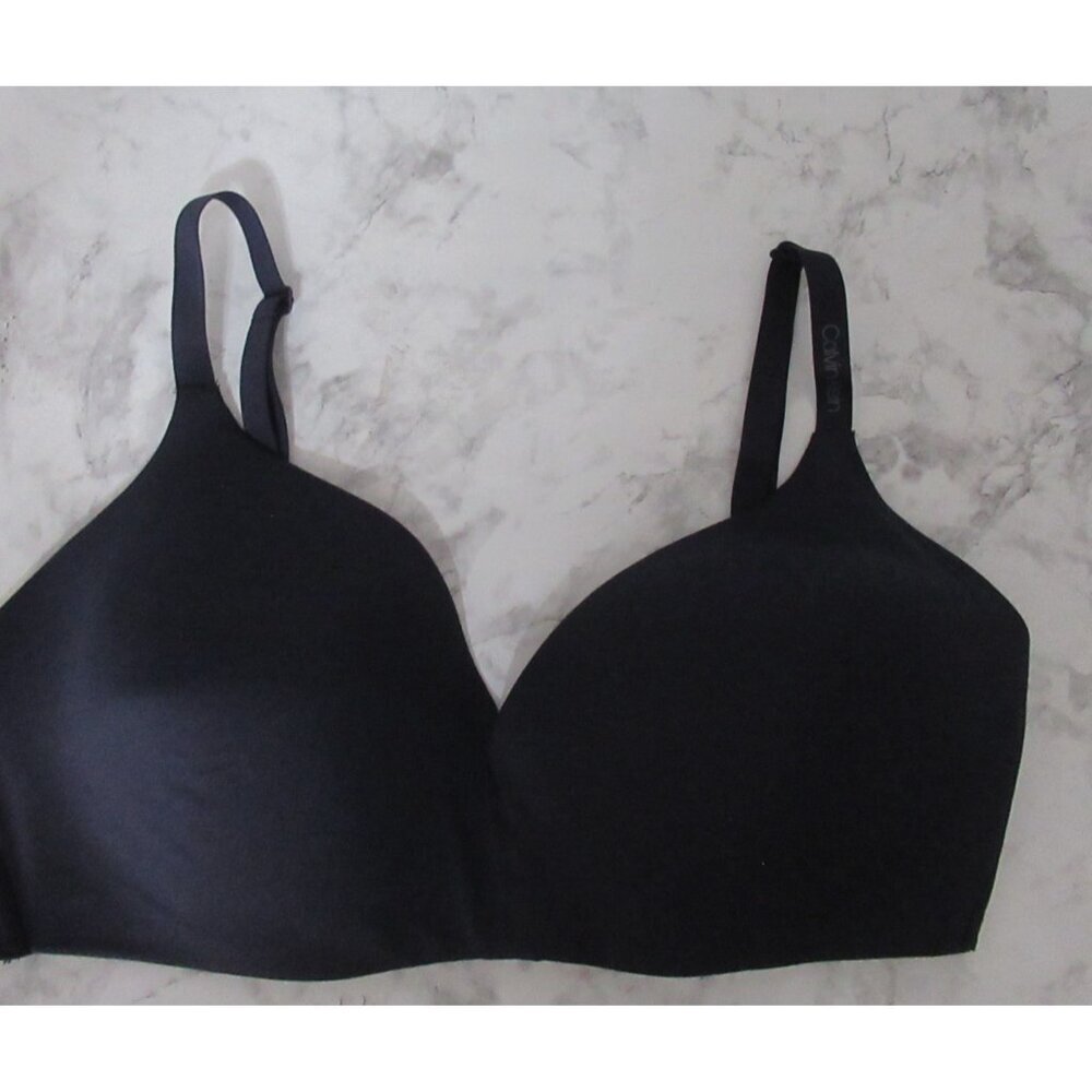 Calvin Klein Bra Bralette L Large Black Padded Wire‎ Free Wireless